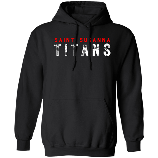 St. Susanna TITANS (Red/White print)  Pullover Hoodie