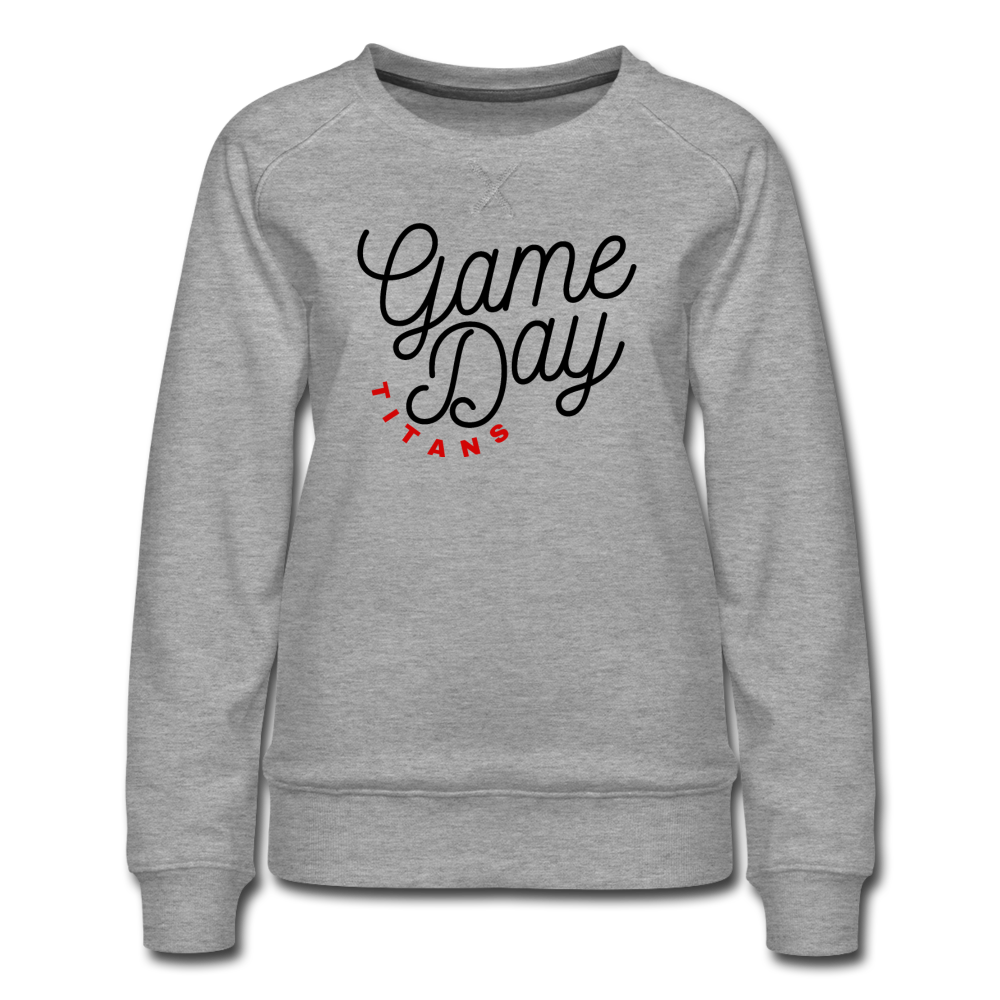 Game Day Script TITANS (light colors) Women’s Premium Sweatshirt - heather grey