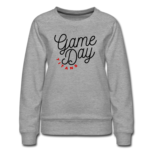 Game Day Script TITANS (light colors) Women’s Premium Sweatshirt - heather grey